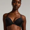 Angie Padded Underwired Push-Up Bra - Black
