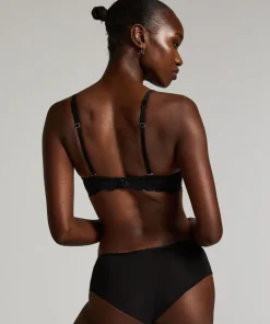 Angie Padded Underwired Push-Up Bra - Black