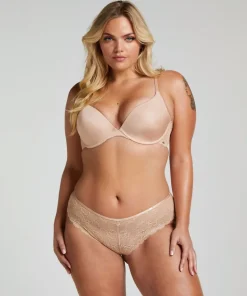 Angie Padded Underwired Push-Up Bra - Beige