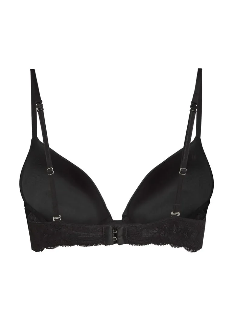 Angie Padded Underwired Push-Up Bra - Black