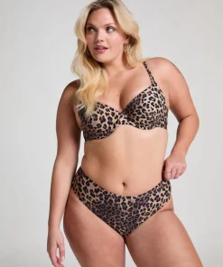 Animalia Padded Underwired Bikini Top - Brown