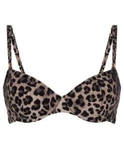 Animalia Padded Underwired Bikini Top - Brown