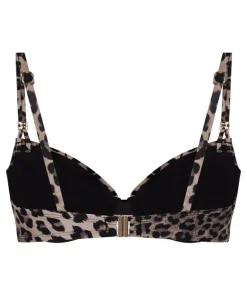 Animalia Padded Underwired Bikini Top - Brown