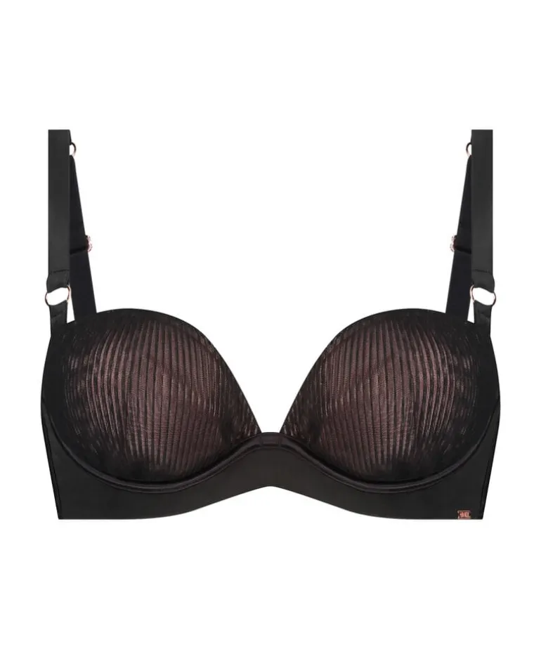 Antonia Padded Underwired Bra - Black