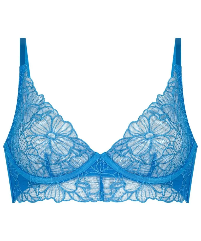 Anya Non-Padded Longline Underwired Bra - Blue