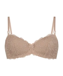 Anya Padded Underwired Bra - Brown