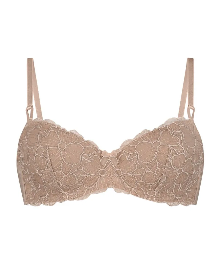 Anya Padded Underwired Bra - Brown