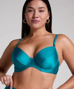 Aqua Non-Padded Underwired Bikini Top - Blue