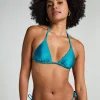Aqua Triangle Bikini Top - Blue