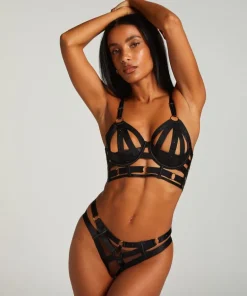 Athena Non-Padded Underwired Longline Bra - Black