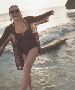 Beach Crochet Kaftan - Purple