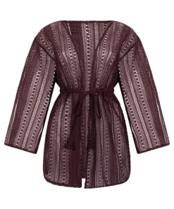 Beach Crochet Kaftan - Purple