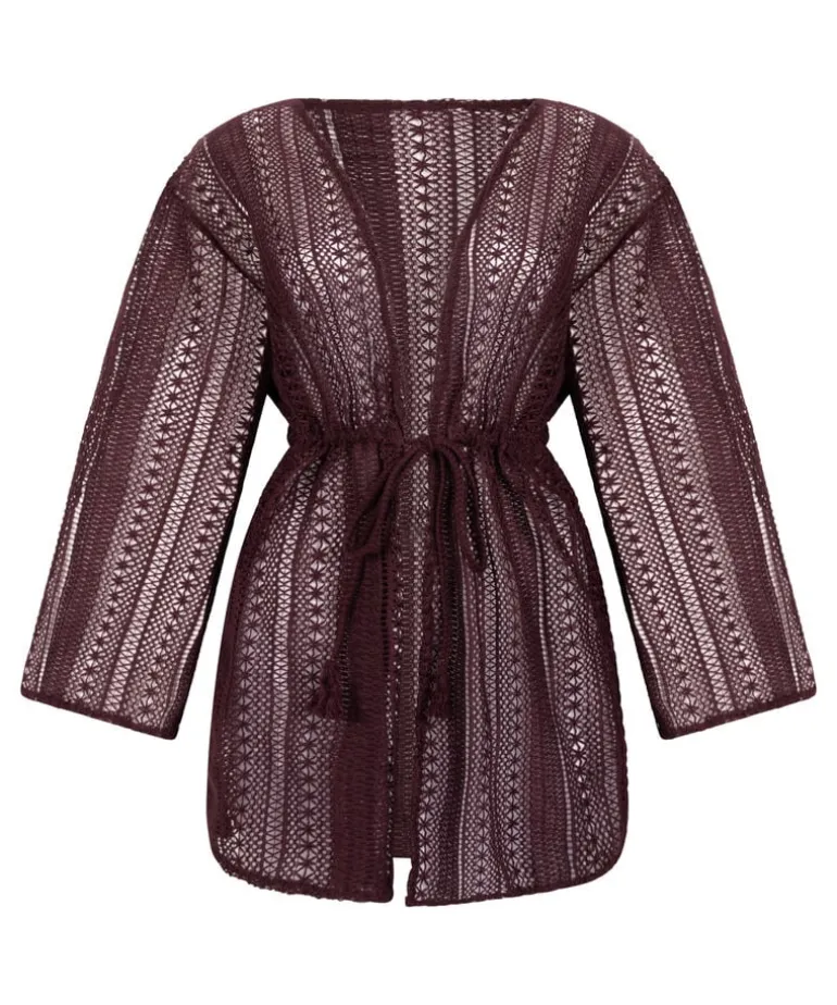 Beach Crochet Kaftan - Purple