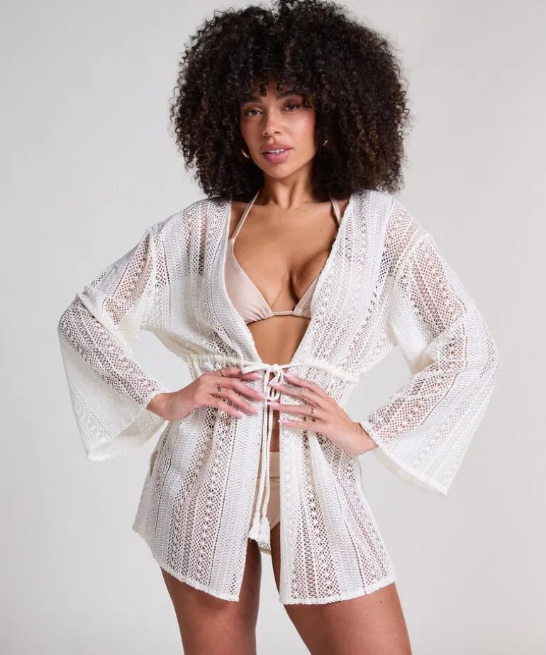 Beach Crochet Kaftan - White