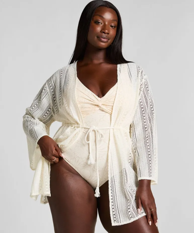 Beach Crochet Kaftan - White