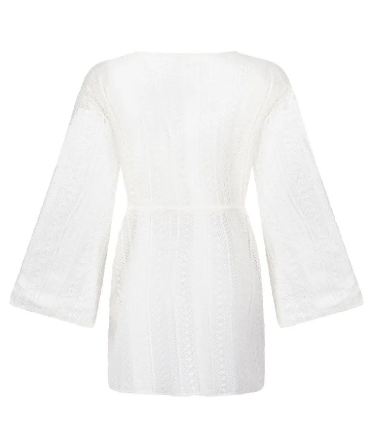 Beach Crochet Kaftan - White