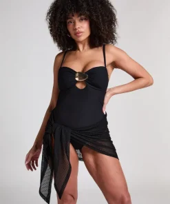 Beach Knit Pareo - Black