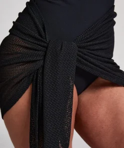Beach Knit Pareo - Black