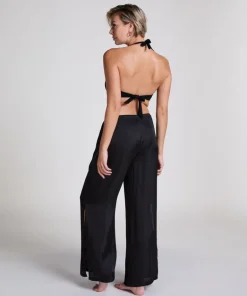 Beach Satin Pant - Black