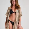 Beach Sequin Kaftan - Beige