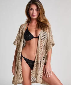 Beach Sequin Kaftan - Beige