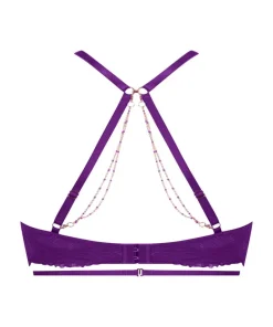 Belladonna Non-Padded Underwired Longline Bra - Purple