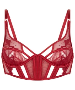 Billie Non-Padded Longline Underwired Bra - Red