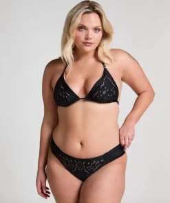 Boho Triangle Bikini Top - Black