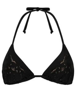 Boho Triangle Bikini Top - Black
