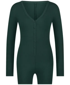 Brushed Short Onesie - Green