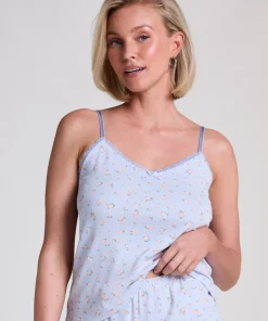 Cami Lace Top Pointelle - Blue