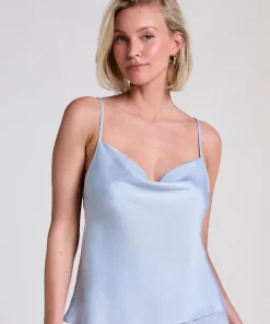 Cami Satin Minimal - Blue