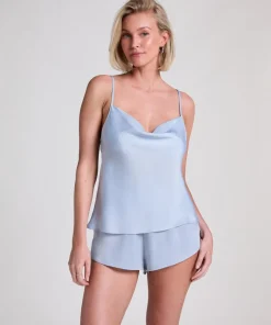 Cami Satin Minimal - Blue