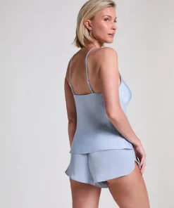 Cami Satin Minimal - Blue