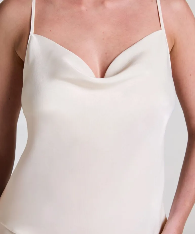 Cami Satin Minimal - White