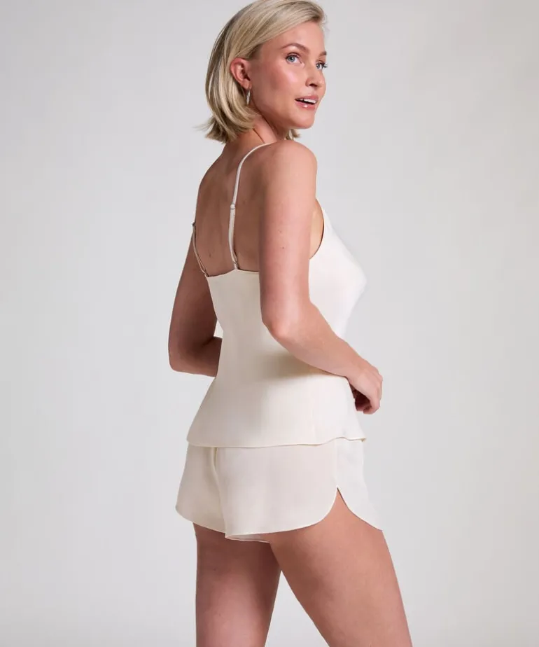 Cami Satin Minimal - White