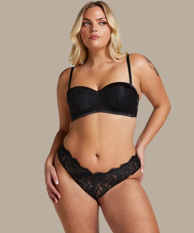 Chalice Padded Strapless Underwired Bra - Black