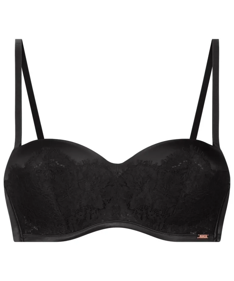 Chalice Padded Strapless Underwired Bra - Black