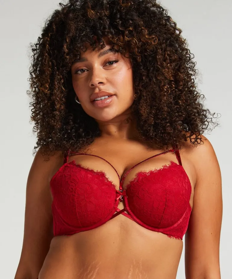 Charlotta Padded Underwired Bra - Red