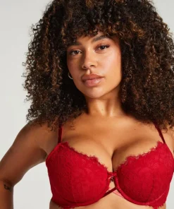 Charlotta Padded Underwired Bra - Red