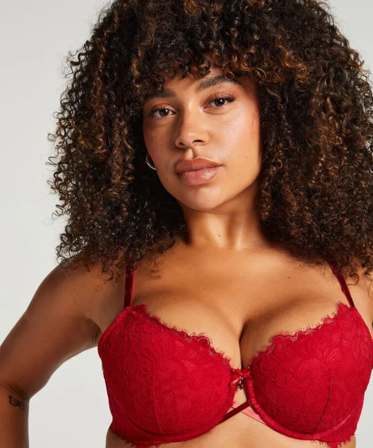 Charlotta Padded Underwired Bra - Red