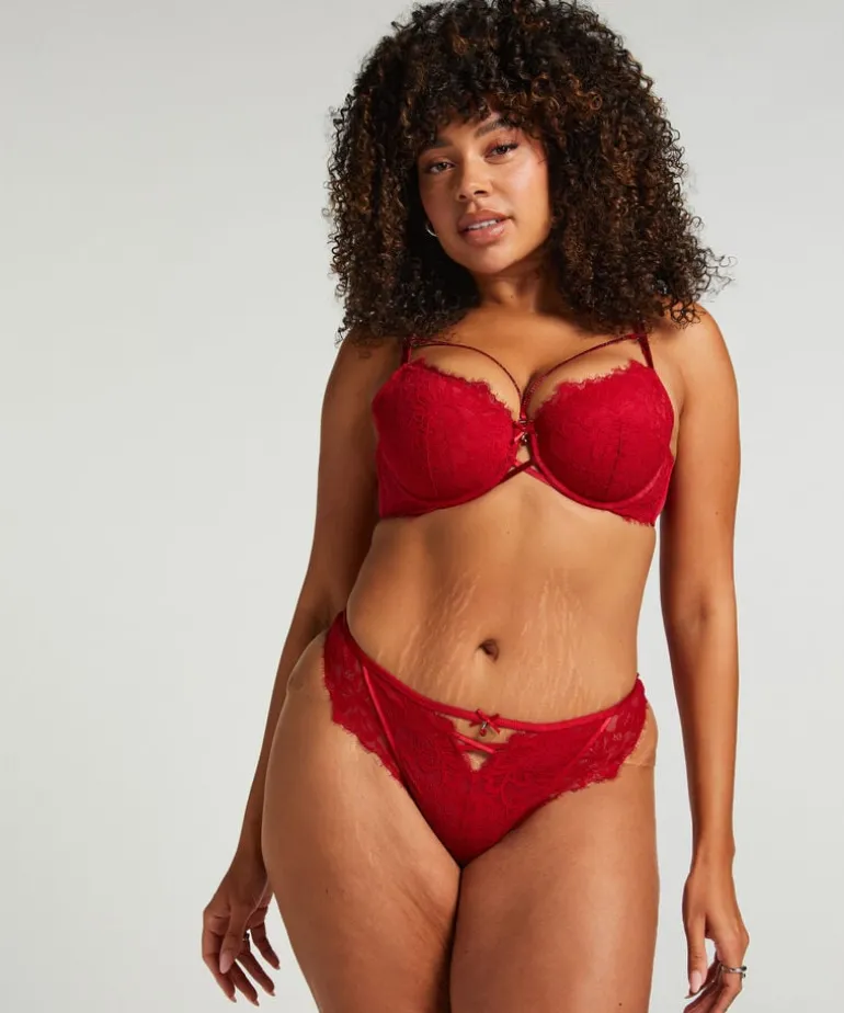 Charlotta Padded Underwired Bra - Red