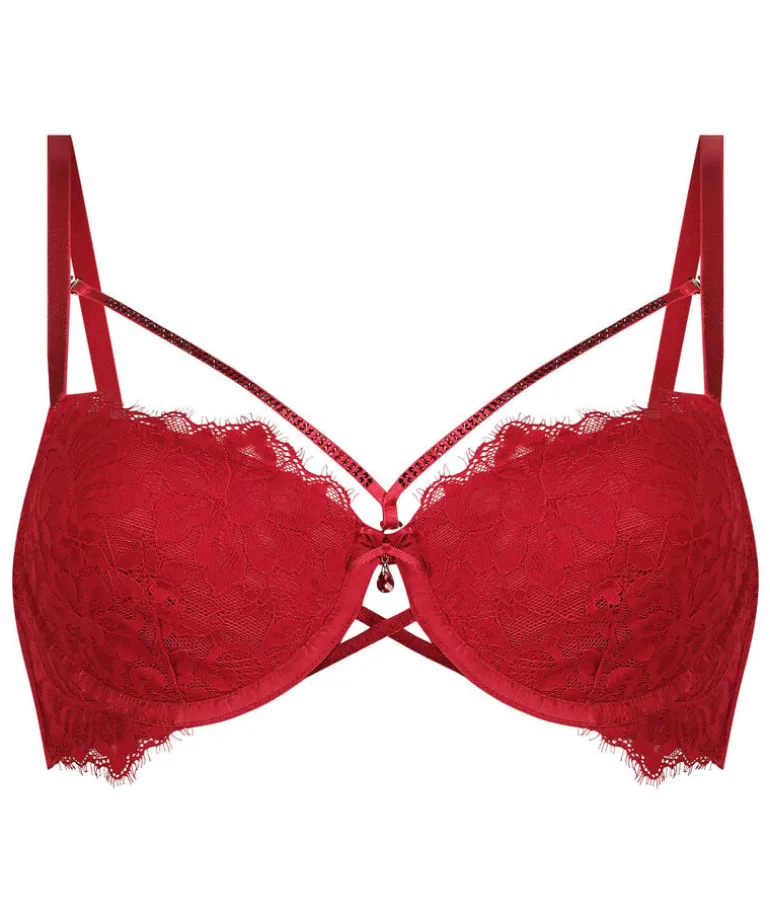 Charlotta Padded Underwired Bra - Red
