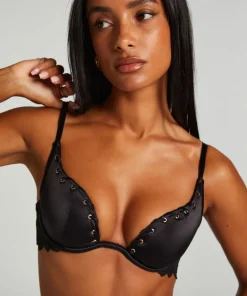 Cierra Padded Underwired Bra - Black