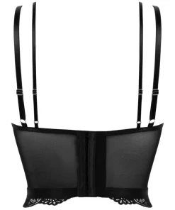 Coco Padded Underwired Longline Push-Up Bra - Black