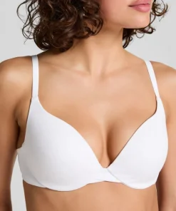 Cotton Padded Underwired Push-Up Bra - White