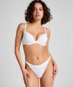 Cotton Padded Underwired Push-Up Bra - White