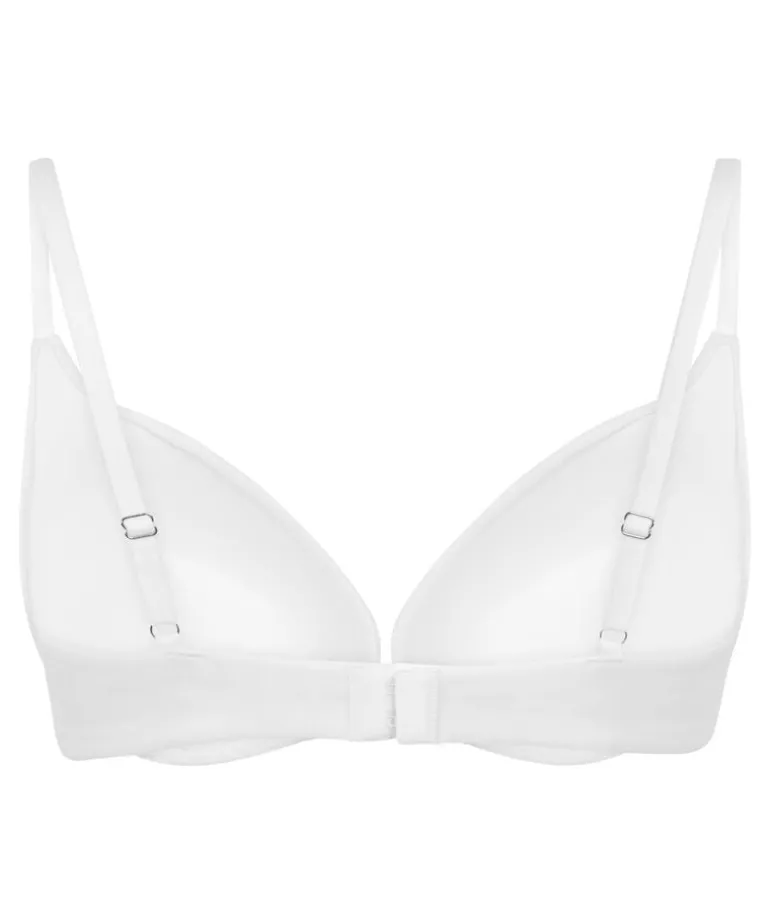 Cotton Padded Underwired Push-Up Bra - White