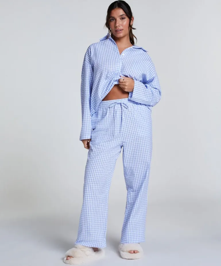 Cotton Pyjama Pants - Blue