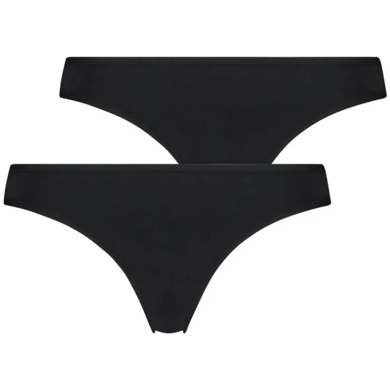 2 Cotton Thongs Kim - Black